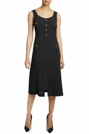Santorelli FANNY A-Line Sleeveless Dress in Luxury Wool Crepe in at Nordstrom, Size 14