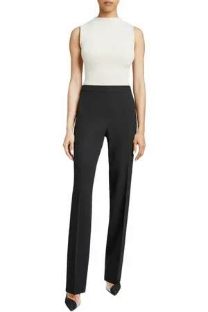 Santorelli AMARA Straight Leg Pant in Luxury Wool Crepe in at Nordstrom, Size 2