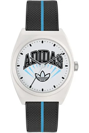 adidas AO Street Project 2 White Logo Graphic Resin Strap Watch, 38mm in at Nordstrom
