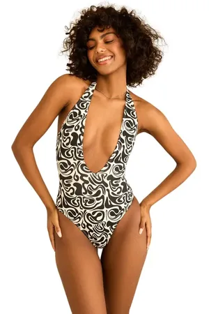 DIPPIN DAISYS Cheryl Low Cut V-Neck One Piece in at Nordstrom, Size X-Large