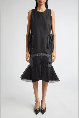 JUNYA WATANABE Nylon Ripstop & Double Raschel Midi Dress in at Nordstrom, Size Small