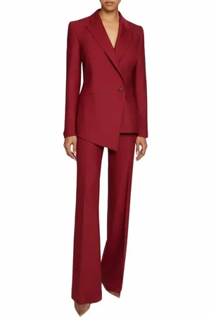 Santorelli ELIZABETH Flared Legs Pant in Virgin Wool Stretch in at Nordstrom, Size 14
