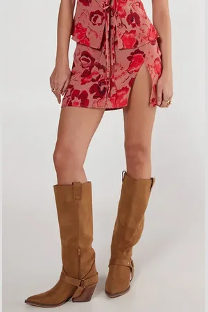 NASTY GAL Floral Front Slit Miniskirt in at Nordstrom, Size 6