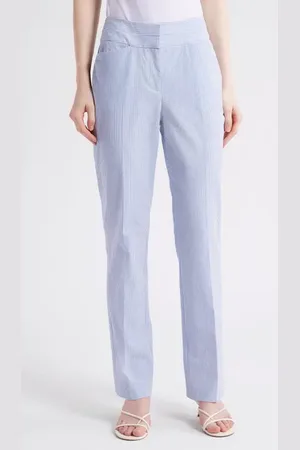 Tahari ASL Stripe Bootcut Seersucker Pants in at Nordstrom, Size 4
