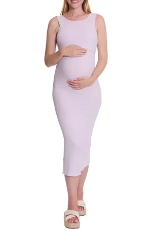 Cache Coeur Malaga Metallic Rib Maternity/Nursing Dress in at Nordstrom
