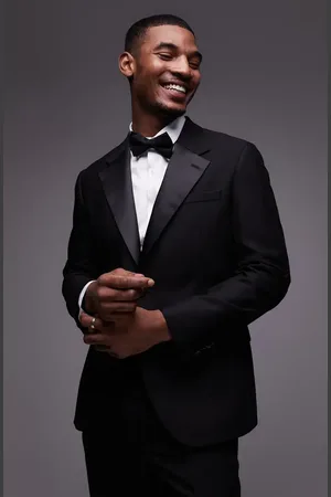 Topman Slim Fit Stretch Tuxedo Jacket at Nordstrom, Size 38R