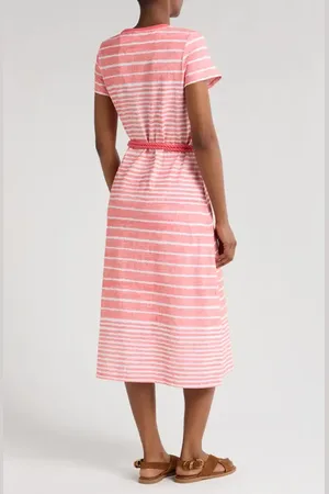 Tommy Bahama Coastal Chalet Belted Midi Dress in at Nordstrom, Size X-Large