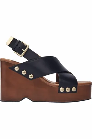 Maje Leather platform sandals in at Nordstrom, Size 38