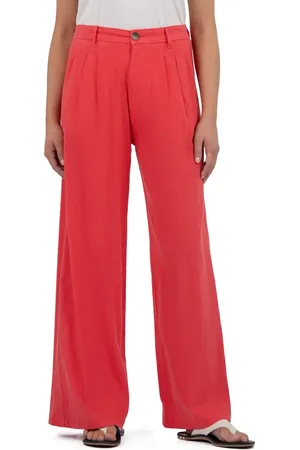 Kut From The Kloth Ryan Wide Leg Linen Blend Pants in at Nordstrom, Size 14