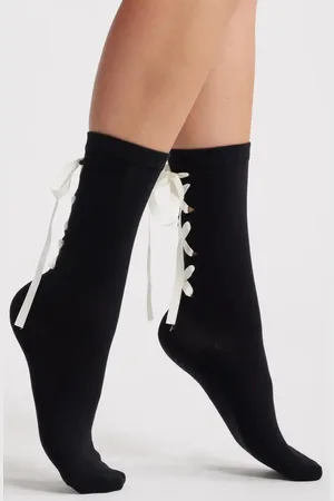 Casa Clara Kirra Ribbon Crew Socks in at Nordstrom