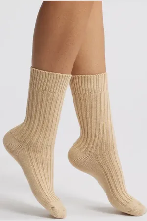 Casa Clara Rib Cotton Blend Crew Socks in at Nordstrom