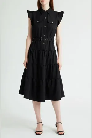 Tahari ASL Tiered Midi Dress in at Nordstrom, Size 16
