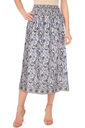 Vince Camuto Smocked Waist Skirt in at Nordstrom, Size Large