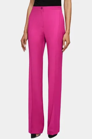 Santorelli BETH Mid-Rise Flared Pant in Wool Blend in at Nordstrom, Size 40