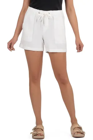 Kut From The Kloth Katana Drawstring Linen Blend Shorts in at Nordstrom, Size Small