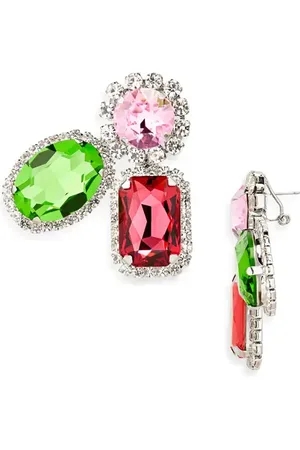 AREA Triple Station Crystal Statement Earrings in at Nordstrom