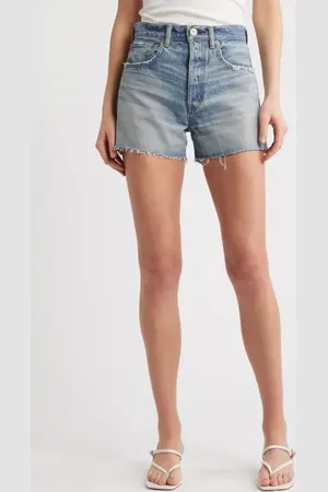 Moussy Bayville High Waist Cutoff Denim Shorts in at Nordstrom, Size 28