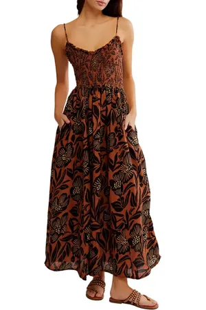 Free People Sweet Nothings Floral Print Sleeveless Maxi Sundress in at Nordstrom, Size Small