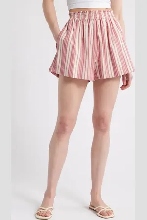 FAITHFULL THE BRAND Elva Stripe Cotton Shorts in at Nordstrom, Size Small