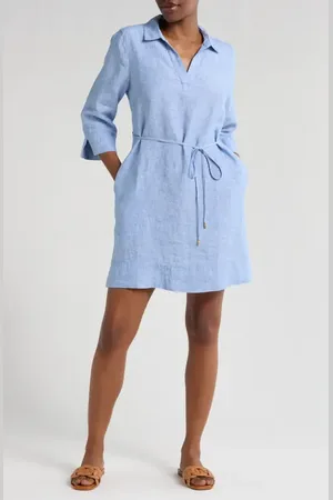 Tommy Bahama Two Palms Linen Shirtdress in at Nordstrom, Size Medium