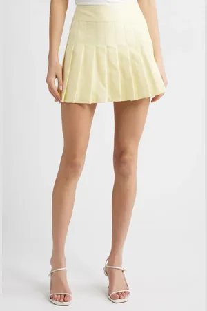 French Connection Sabine Pleated Cotton Twill Miniskirt in at Nordstrom, Size 4