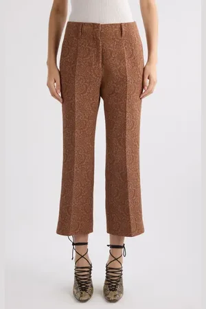 DRIES VAN NOTEN Paloma Floral Jacquard Crop Straight Leg Pants in at Nordstrom, Size 12 Us