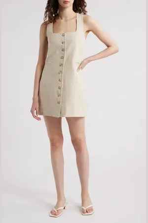 FAITHFULL THE BRAND Jaques Linen Minidress in at Nordstrom, Size Large