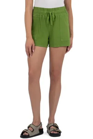Kut From The Kloth Katana Drawstring Linen Blend Shorts in at Nordstrom, Size Medium