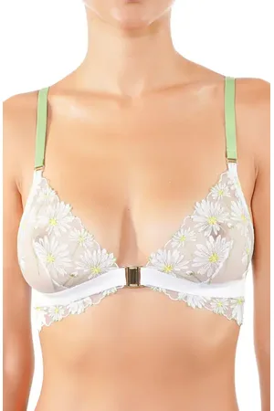 Huit Dance des Fleurs Embroidered Mesh Bralette in at Nordstrom, Size Medium