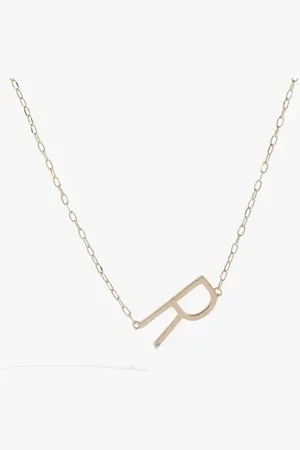Alex And Ani Gold Elongated Initial Pendant Necklace in at Nordstrom