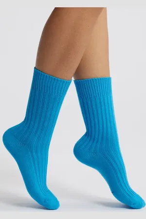 Casa Clara Rib Cotton Blend Crew Socks in at Nordstrom