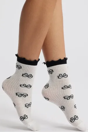 Casa Clara Daniella Waffle Crew Socks in at Nordstrom