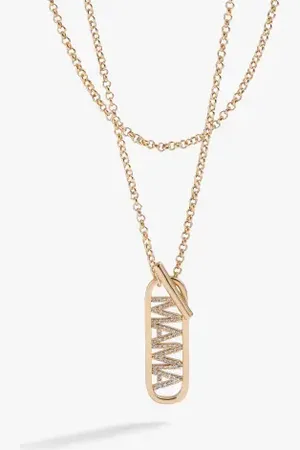 Alex And Ani Mama Pave Toggle Necklace in at Nordstrom