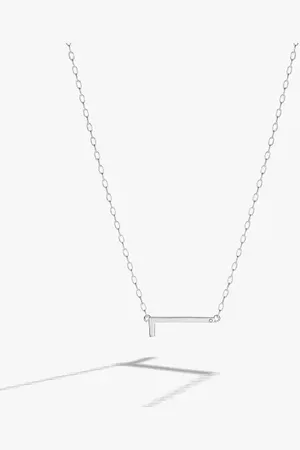 Alex And Ani Silver Elongated Initial Pendant Necklace in at Nordstrom