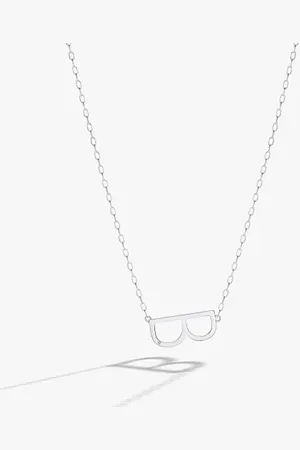 Alex And Ani Silver Elongated Initial Pendant Necklace in at Nordstrom