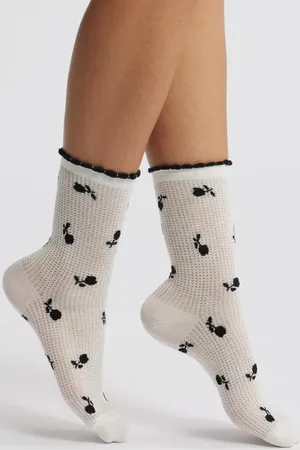 Casa Clara Daniella Waffle Crew Socks in at Nordstrom