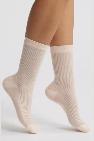 Casa Clara Prep Rib Crew Socks in at Nordstrom