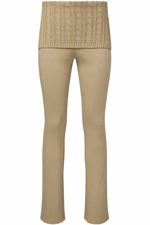 WeWoreWhat Cable Knit Roll Over Pant in at Nordstrom, Size Small