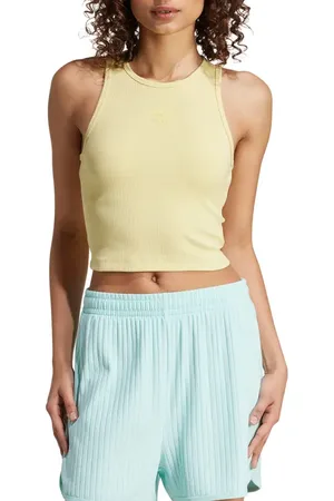 adidas Essentials Lifestyle Rib Crop Tank Top in at Nordstrom, Size X-Large