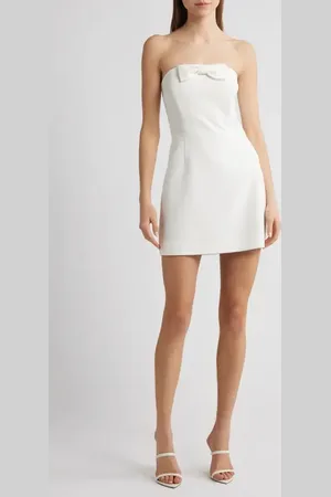 French Connection Whisper Bow Detail Minidress in at Nordstrom, Size 14