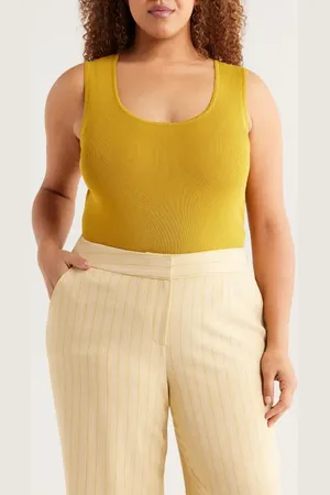 Tahari ASL Scoop Neck Sweater Tank in at Nordstrom, Size 2X