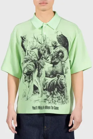 Pleasures Revival Boxy Graphic Polo in at Nordstrom, Size Small