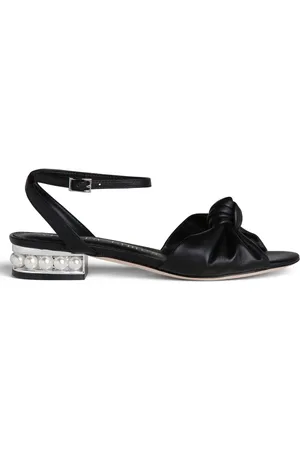 Allegra James Mina Leather Knot Sandal in at Nordstrom, Size 8.5