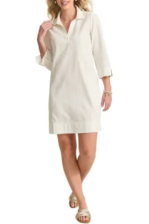 Tommy Bahama Palm View Tie Waist Linen Dress in at Nordstrom, Size Large