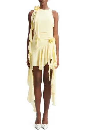 Bardot Ivana Ruffle Rosette Georgette Cocktail Dress in at Nordstrom, Size 4