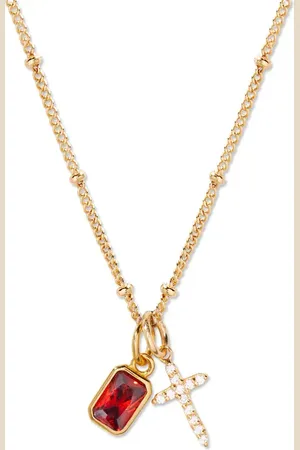 Brook and York Josephine Cross & Birthday Pendant Necklace in at Nordstrom