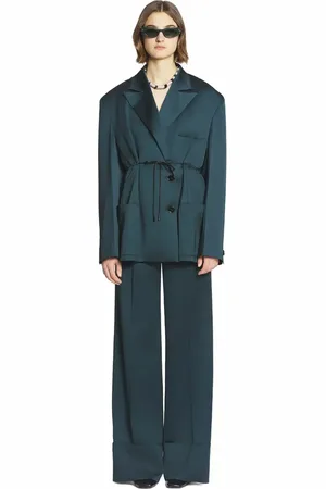 Lanvin WIDE-LEG PANTS WITH CUFFS in at Nordstrom, Size 40 Eu