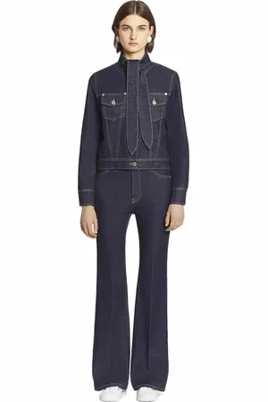 Lanvin ASCOT COLLAR JACKET IN DENIM in at Nordstrom, Size 38 Eu