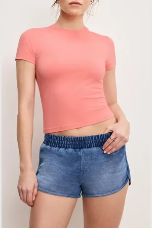 GOOD AMERICAN Super Stretch Baby Tee in at Nordstrom, Size Small