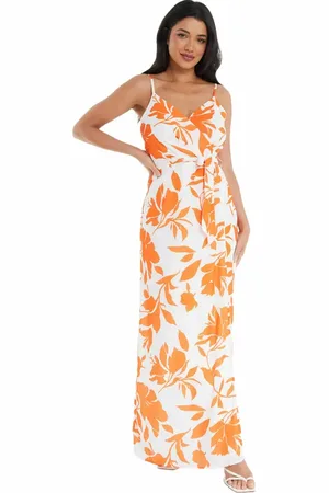 Quiz Crepe Maxi Dress with Slit in at Nordstrom, Size 10